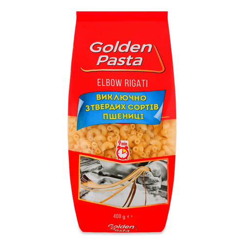 МАКАРОННІ ВИРОБИ РІЖКИ 0,4кг GOLDEN PASTA